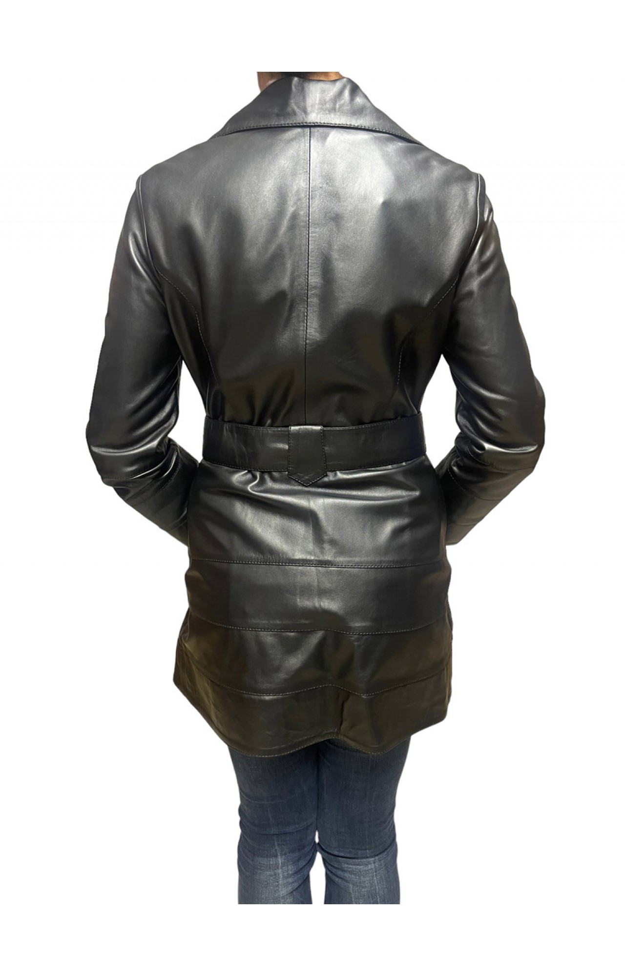 WOMENS LEATHER JACKET GR-851 BLACK