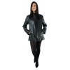 F-1341 WOMENS NAPPA LAMB LEATHER JACKET BLACK