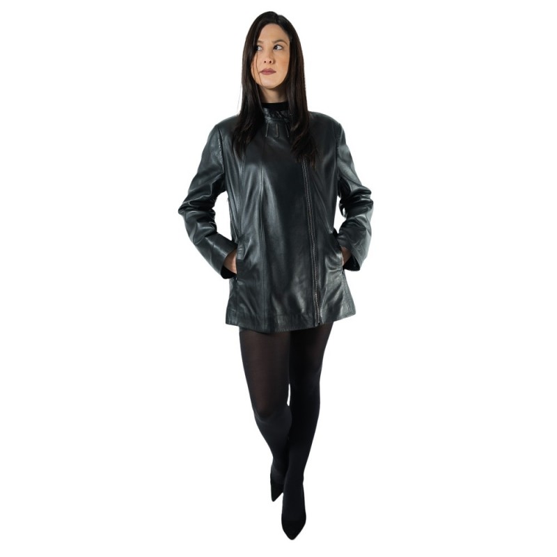 F-1341 ΓΥΝΑΙΚΕΙΟ ΔΕΡΜΑΤΙΝΟ ΜΠΟΥΦΑΝ ΜΑΥΡΟ