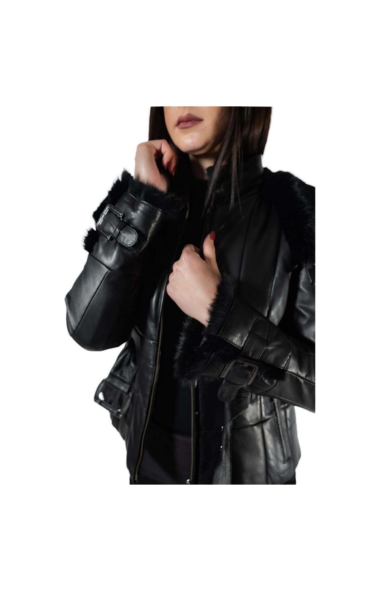 Α-91 WOMENS LEATHER BLACK JACKET