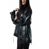 WOMEN'S LEATHER JACKET B-3305 BLACK
