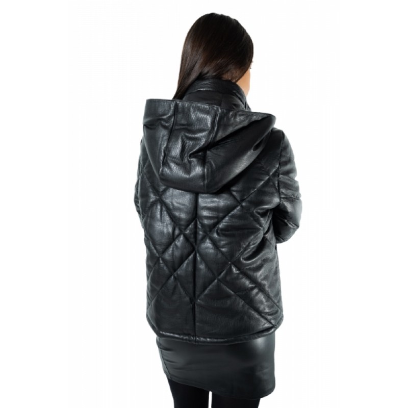 B-3356 ΓΥΝΑΙΚΕΙΟ ΔΕΡΜΑΤΙΝΟ ΜΠΟΥΦΑΝ ΜΑΥΡΟ