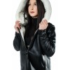 WOMEN'S LEATHER JACKET B-3469 BLACK