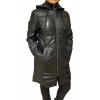 UC-100676 WOMENS LEATHER PUFFER JACKET BLACK