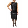 BABEL WOMENS LEATHER DRESS BLACK