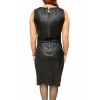 BABEL WOMENS LEATHER DRESS BLACK