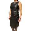 BABEL WOMENS LEATHER DRESS BLACK