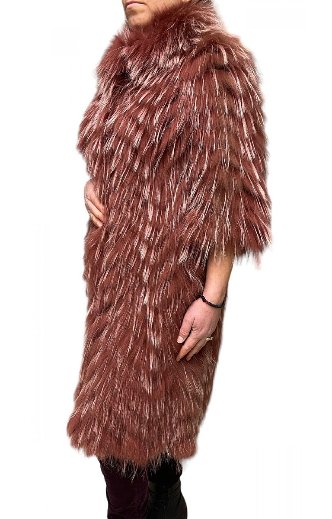 1057 WOMENS FOX FUR CINNAMON WITH WHITE HIGHLIGHTS