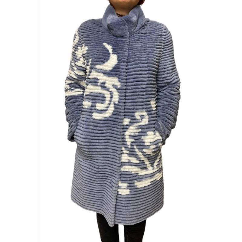 2447A ΓΥΝΑΙΚΕΙΑ ΓΟΥΝΑ REX ΜΠΛΕ/ΛΕΥΚΟ