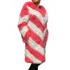 BUBBLE WOMEN FOX FUR FUCHSIA-WHITE