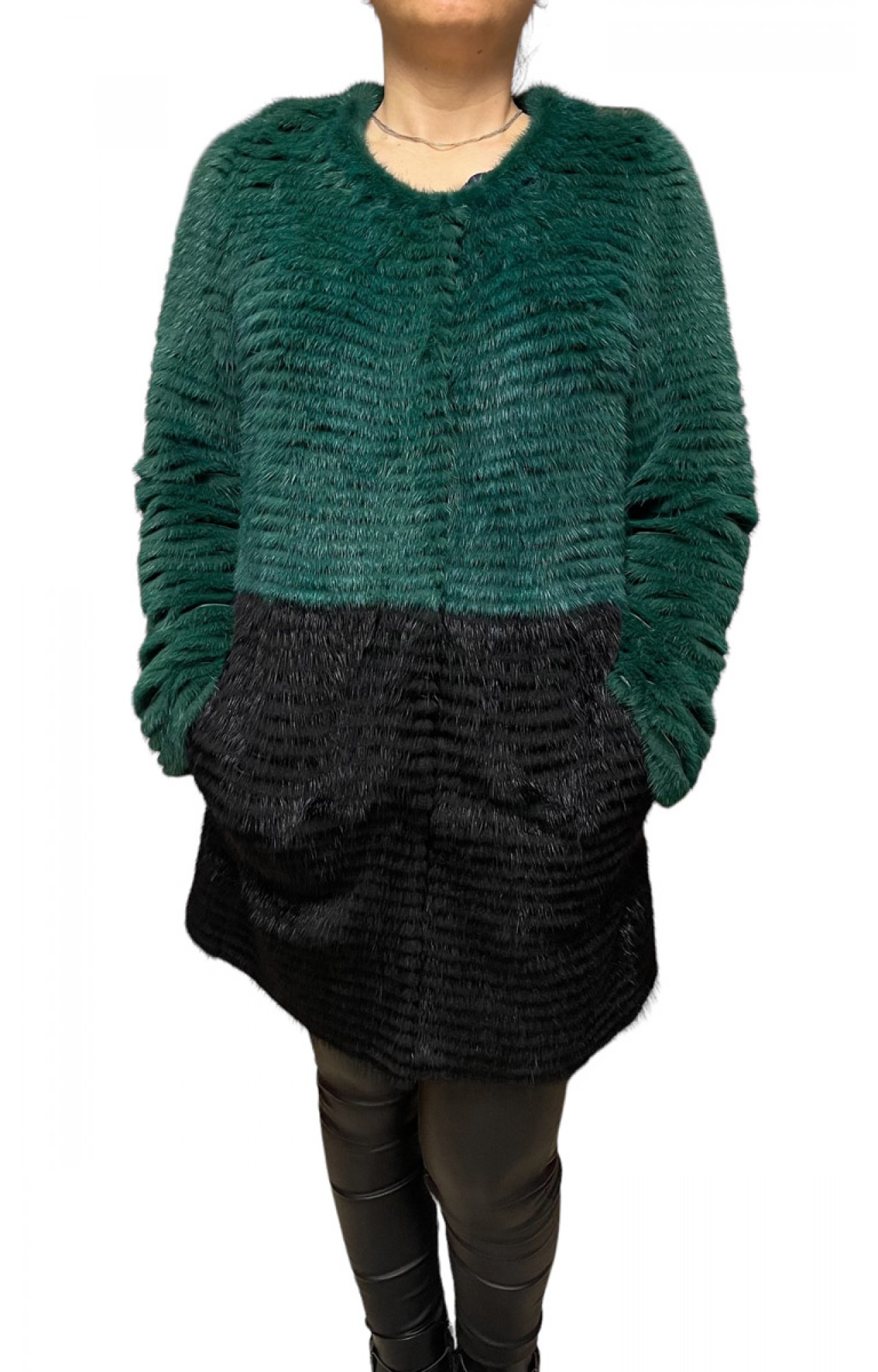 1435A WOMENS GREEN MINK FUR