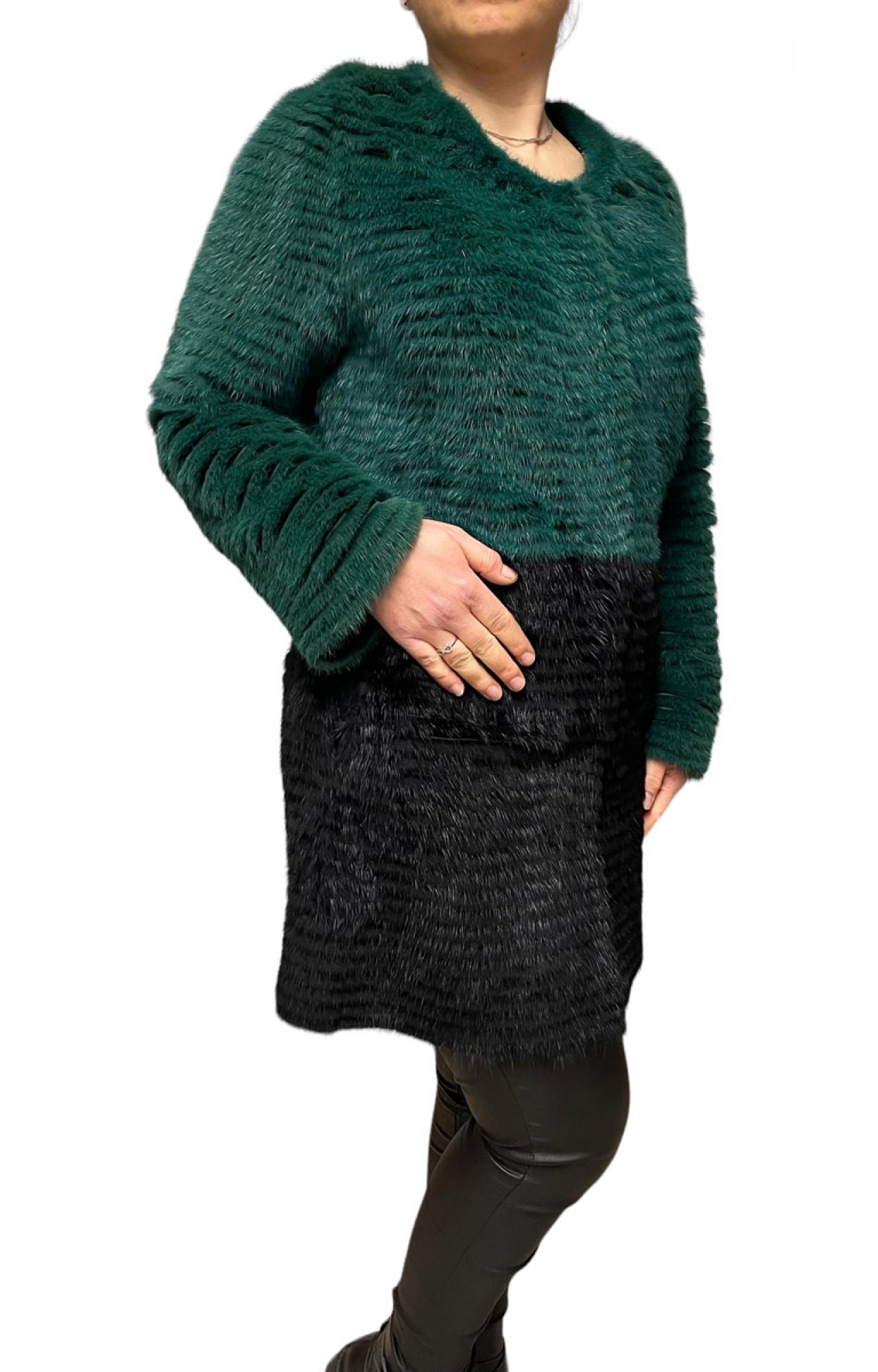 1435A WOMENS GREEN MINK FUR