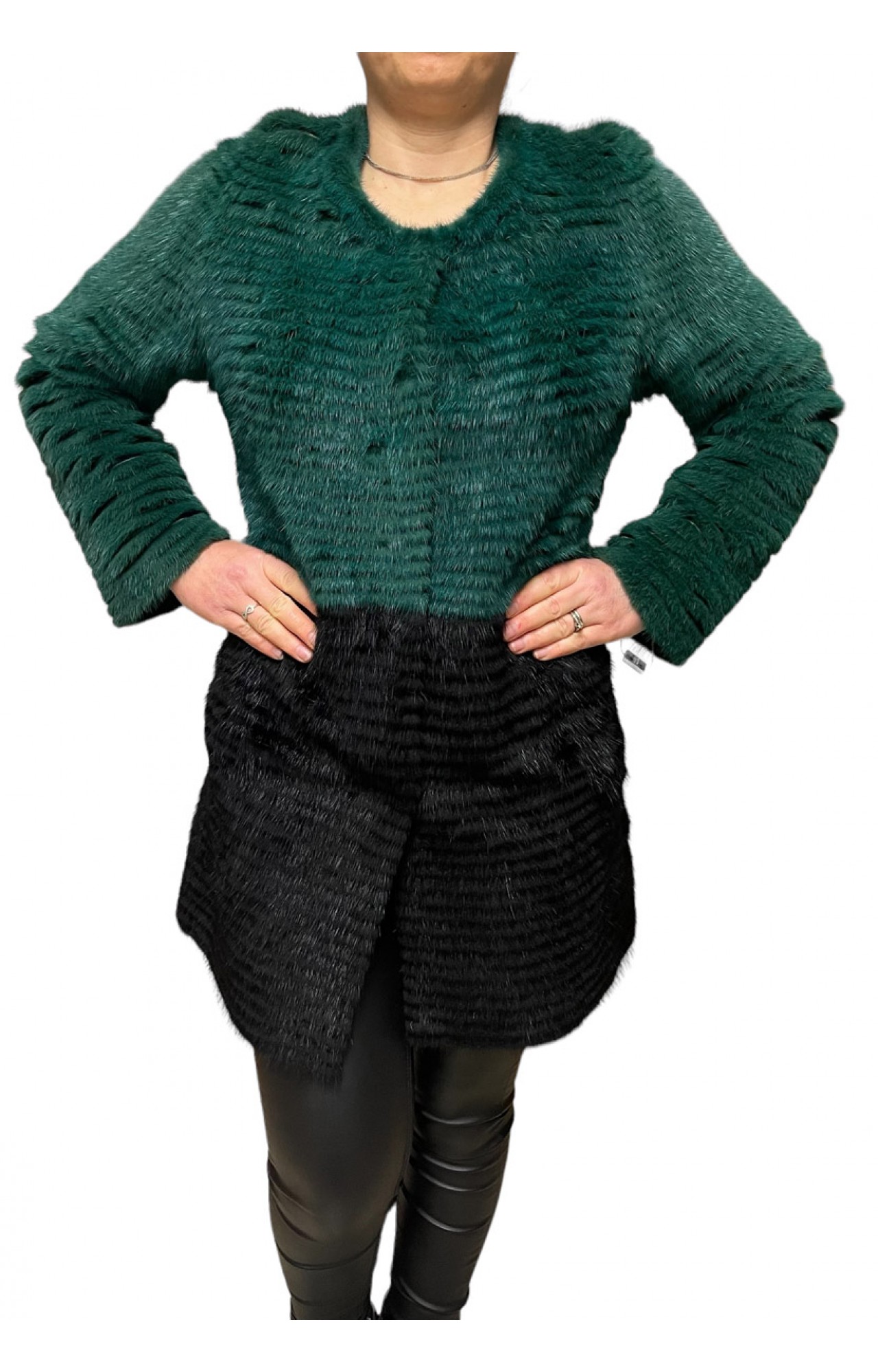 1435A WOMENS GREEN MINK FUR