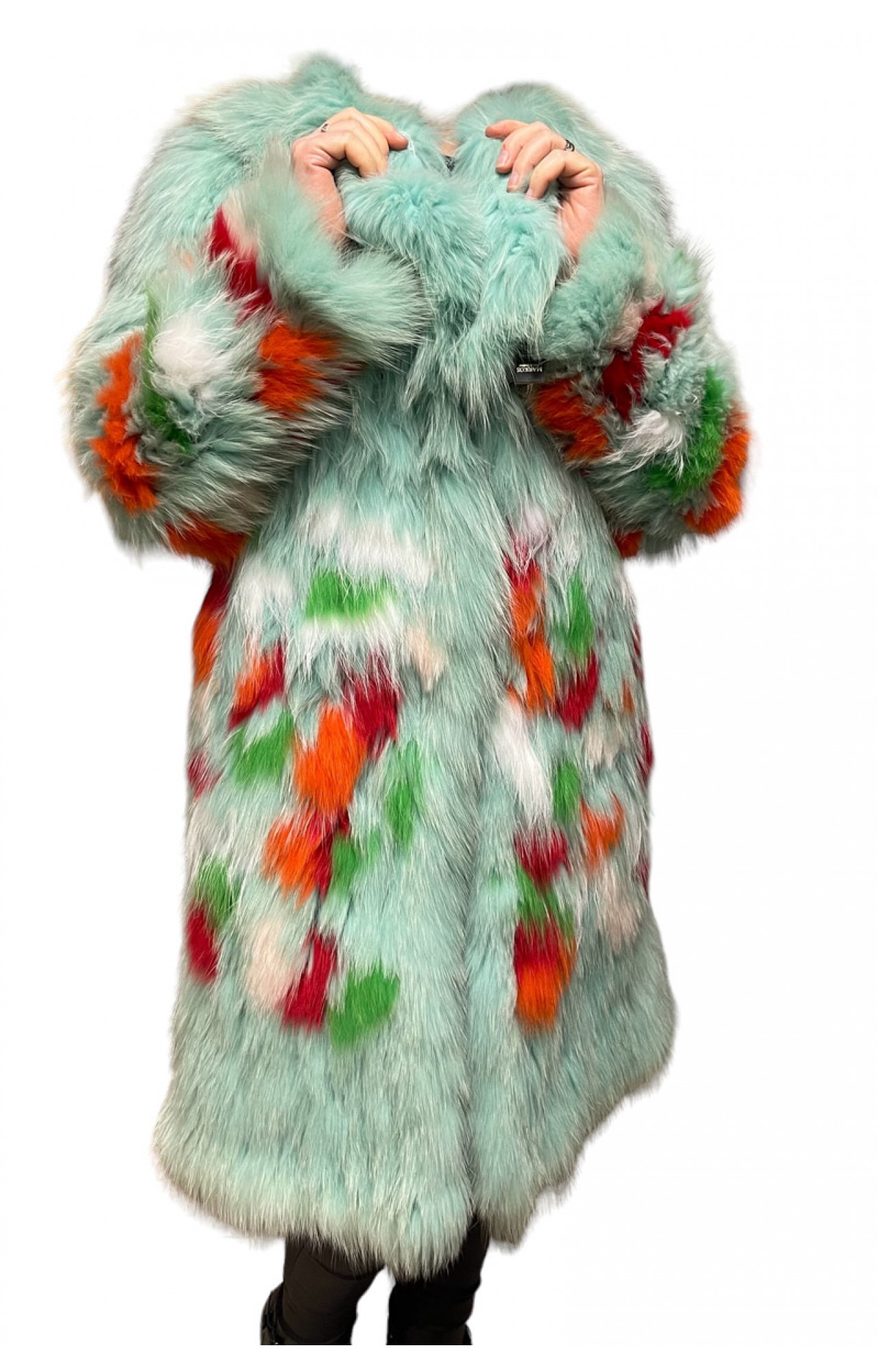 AQUA WOMENS FOX FUR GREEN