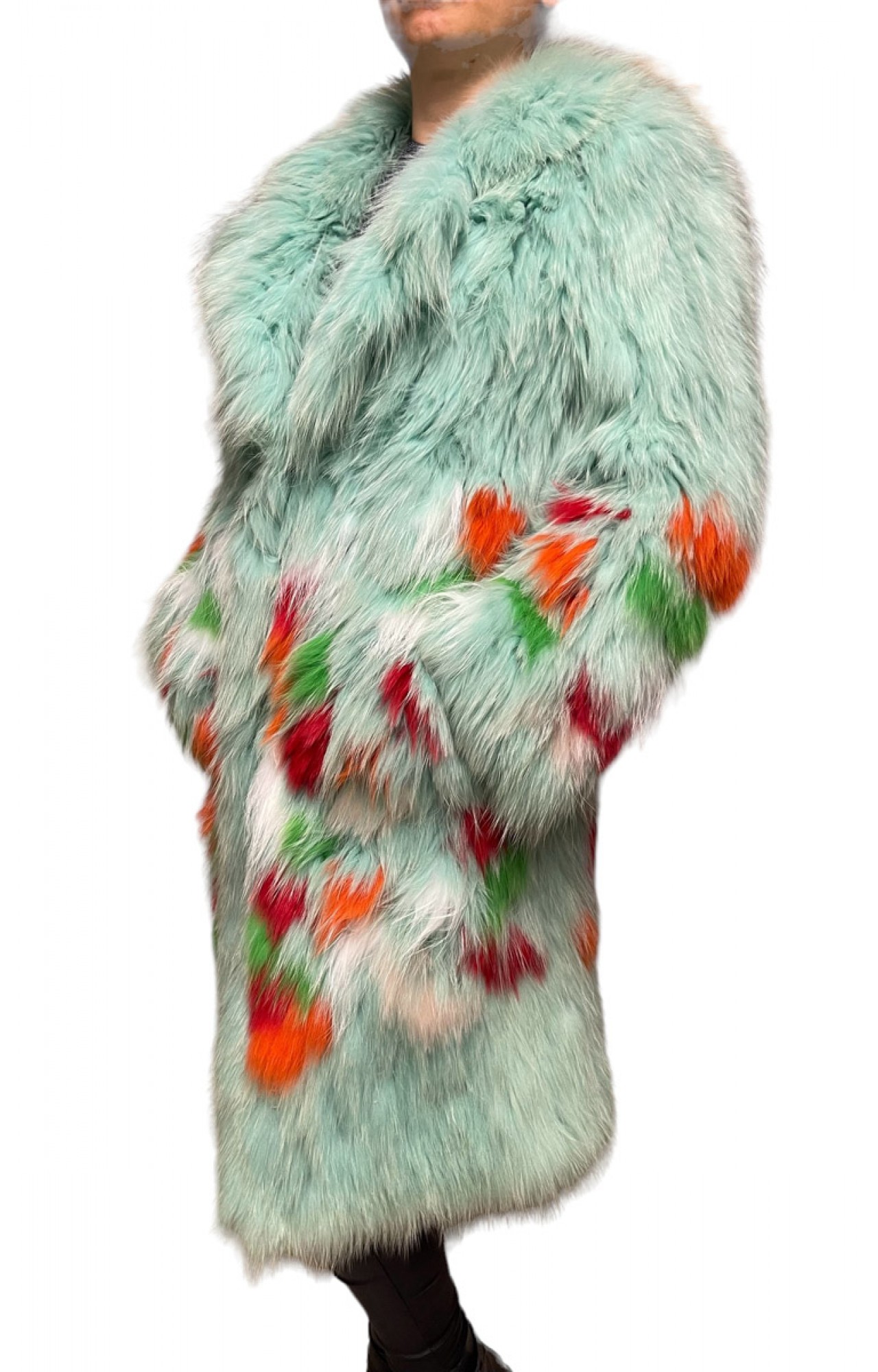 AQUA WOMENS FOX FUR GREEN