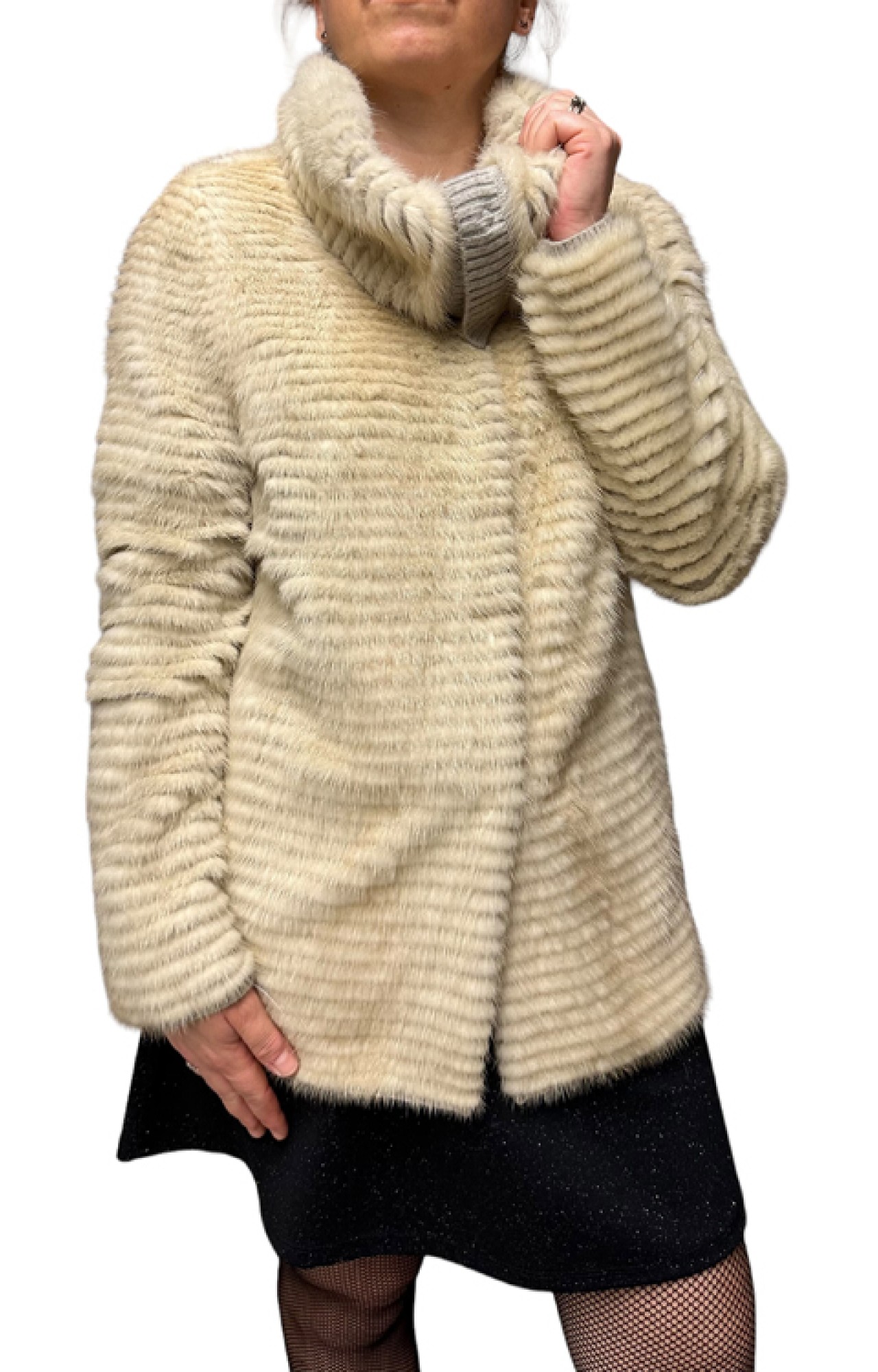 JINX WOMENS BEIGE MINK FUR