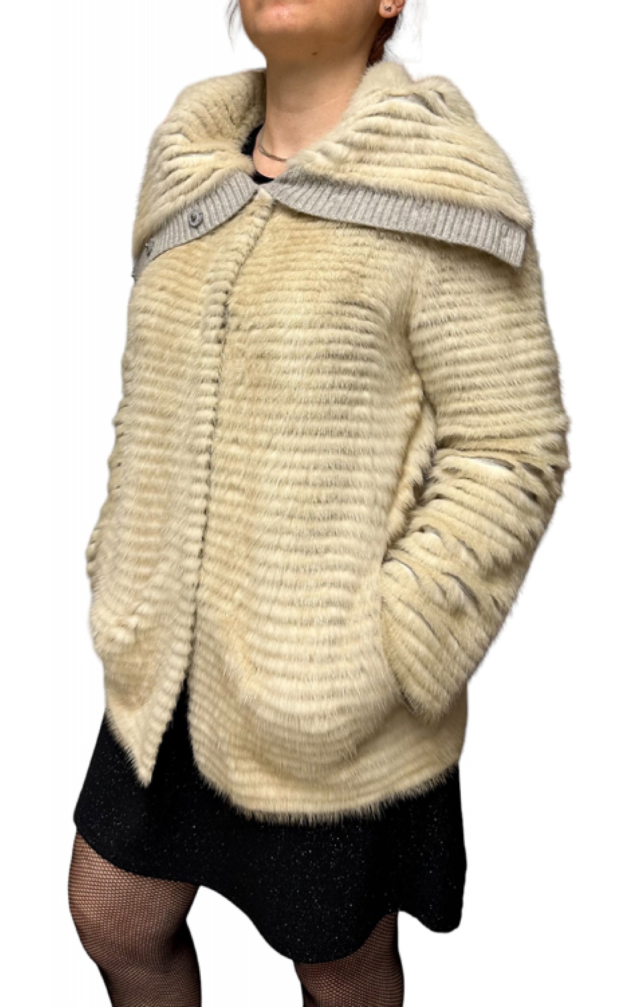 JINX WOMENS BEIGE MINK FUR