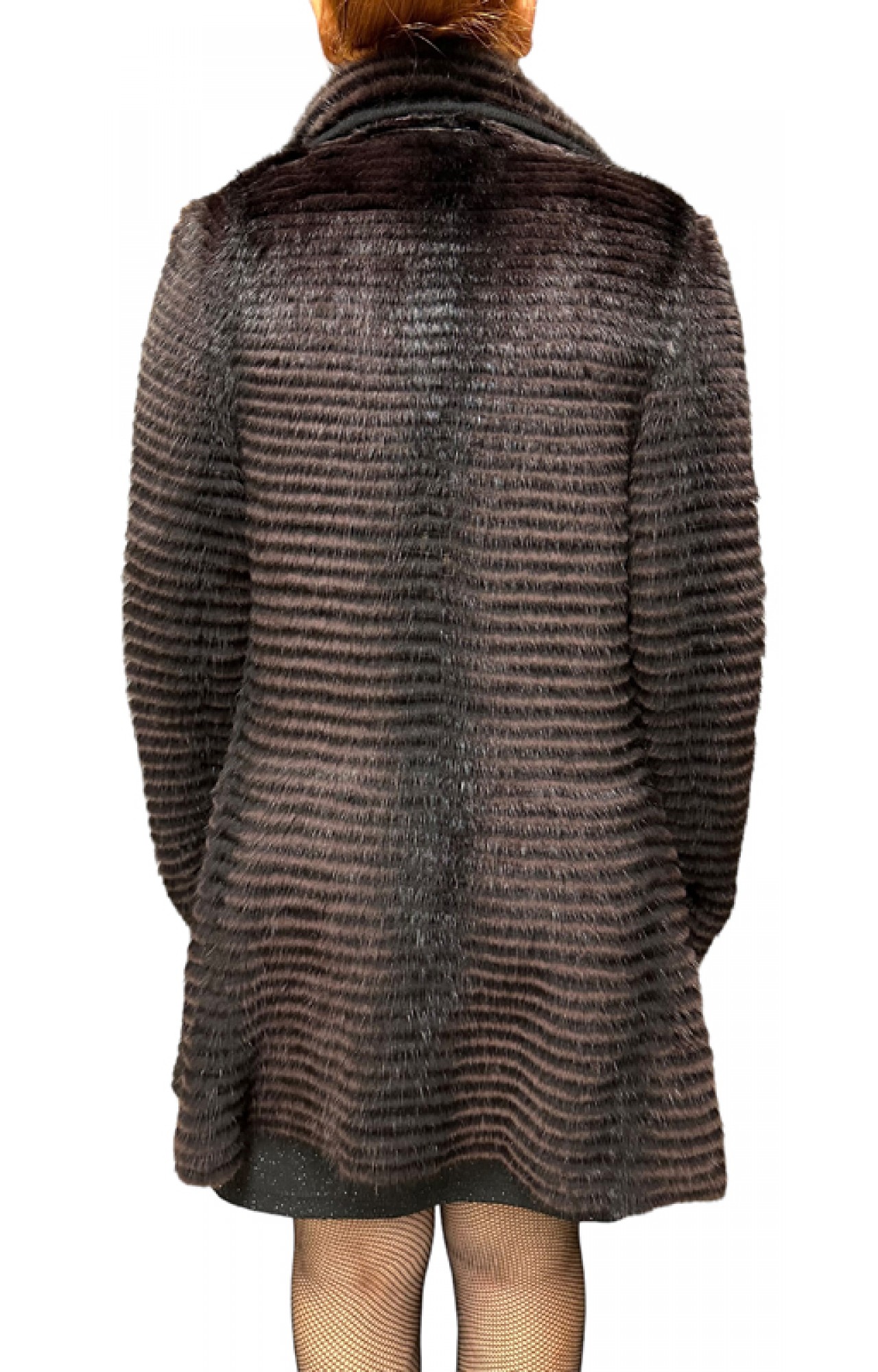 LILITH WOMENS MINK FUR BROWN
