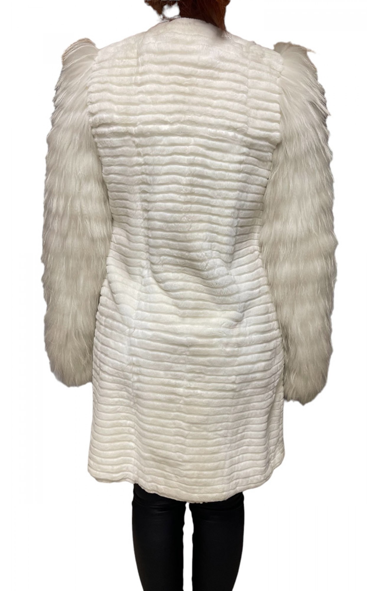 MD2136 WOMENS REX FUR WHITE