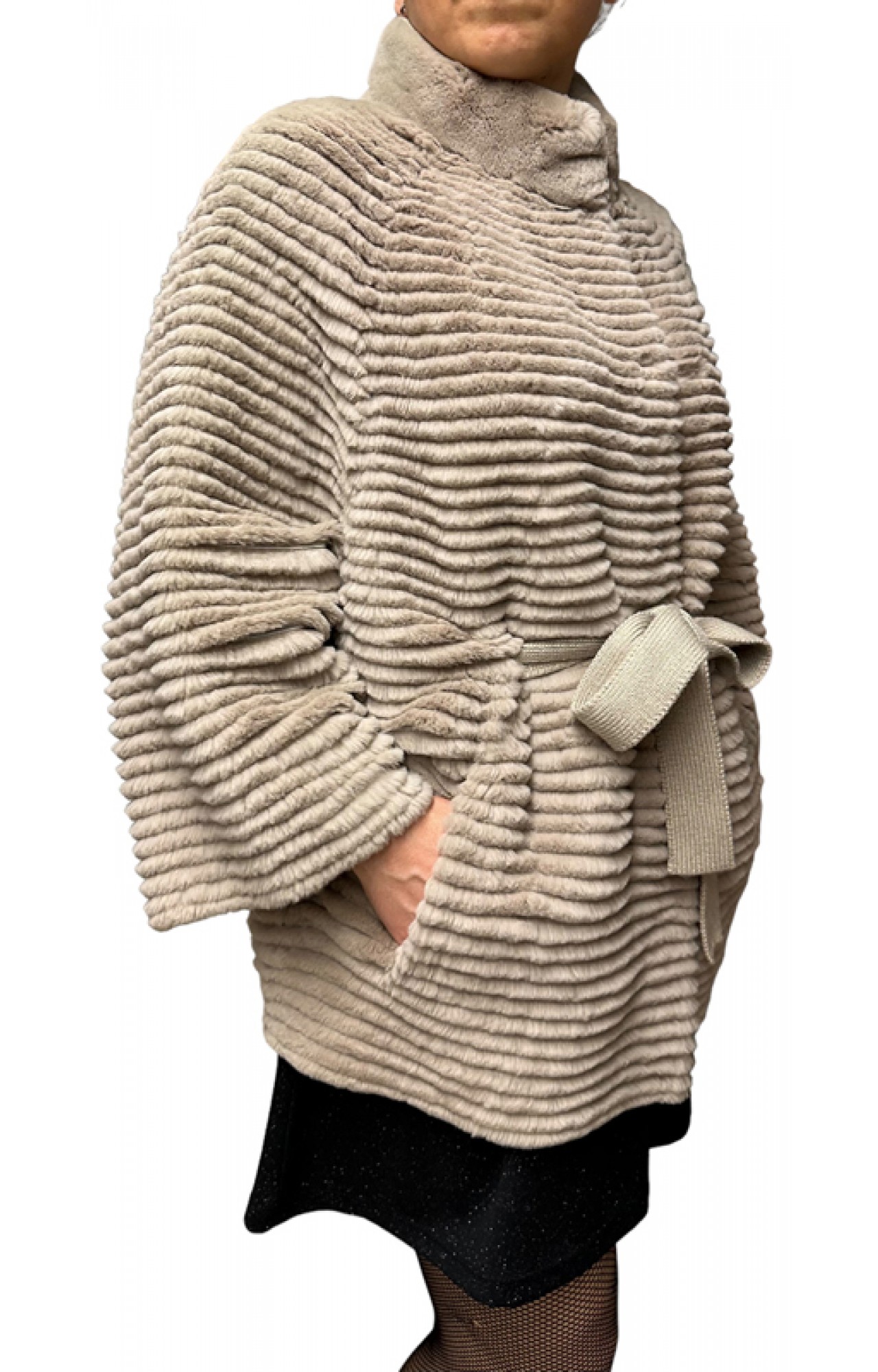 RUBY WOMENS FUR REX BEIGE