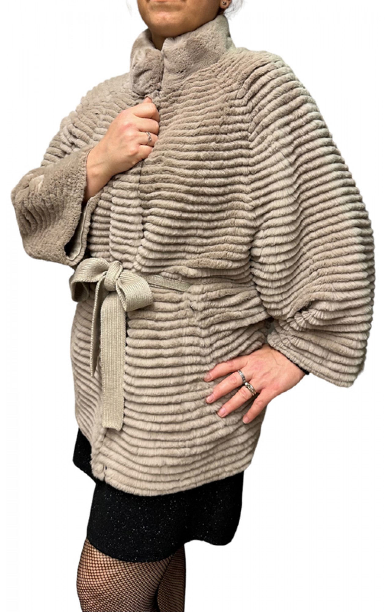 RUBY WOMENS FUR REX BEIGE
