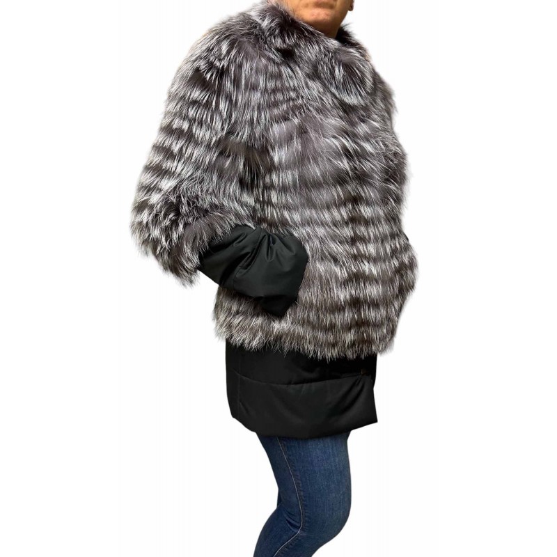  STAZIE WOMENS GREY FOX FUR