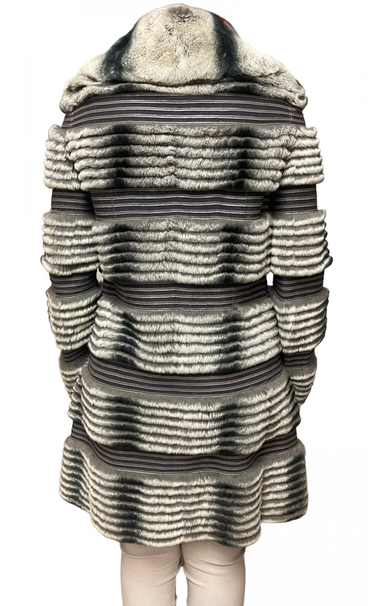 1002A WOMENS REX FUR GREY