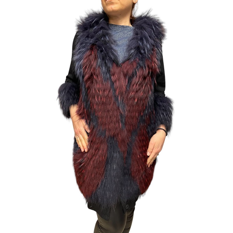 1023B ΓΥΝΑΙΚΕΙΑ ΓΟΥΝΑ ΑΛΕΠΟΥ ΜΑΥΡΗ ΜΕ ΜΠΟΡΝΤΩ ΚΑΙ ΜΠΛΕ ΑΝΤΑΥΓΕΙΕΣ