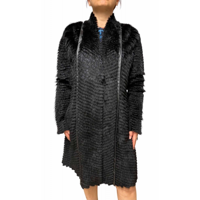 1034D ΓΥΝΑΙΚΕΙΑ ΓΟΥΝΑ MINK ΜΑΥΡΗ