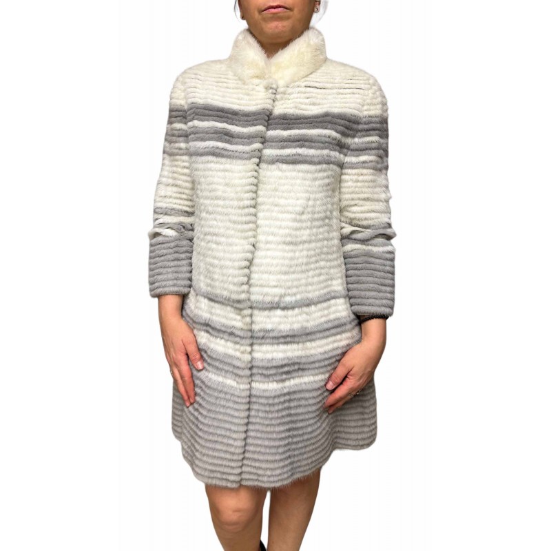 1041A ΓΥΝΑΙΚΕΙΑ ΓΟΥΝΑ MINK ΛΕΥΚΗ