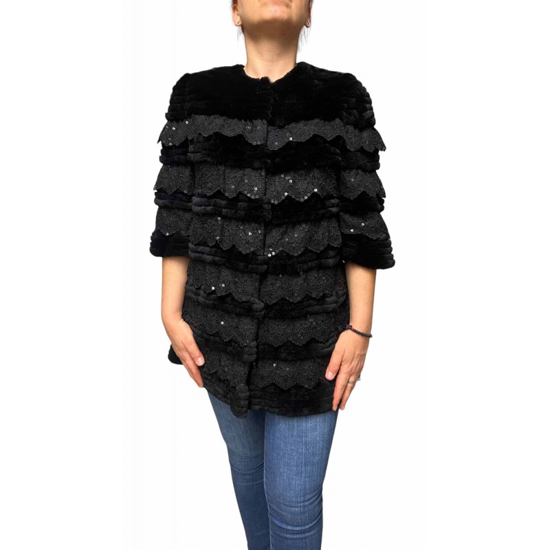 1092A ΓΥΝΑΙΚΕΙΑ ΓΟΥΝΑ REX ΜΕ ΔΑΝΤΕΛΑ ΜΑΥΡΗ