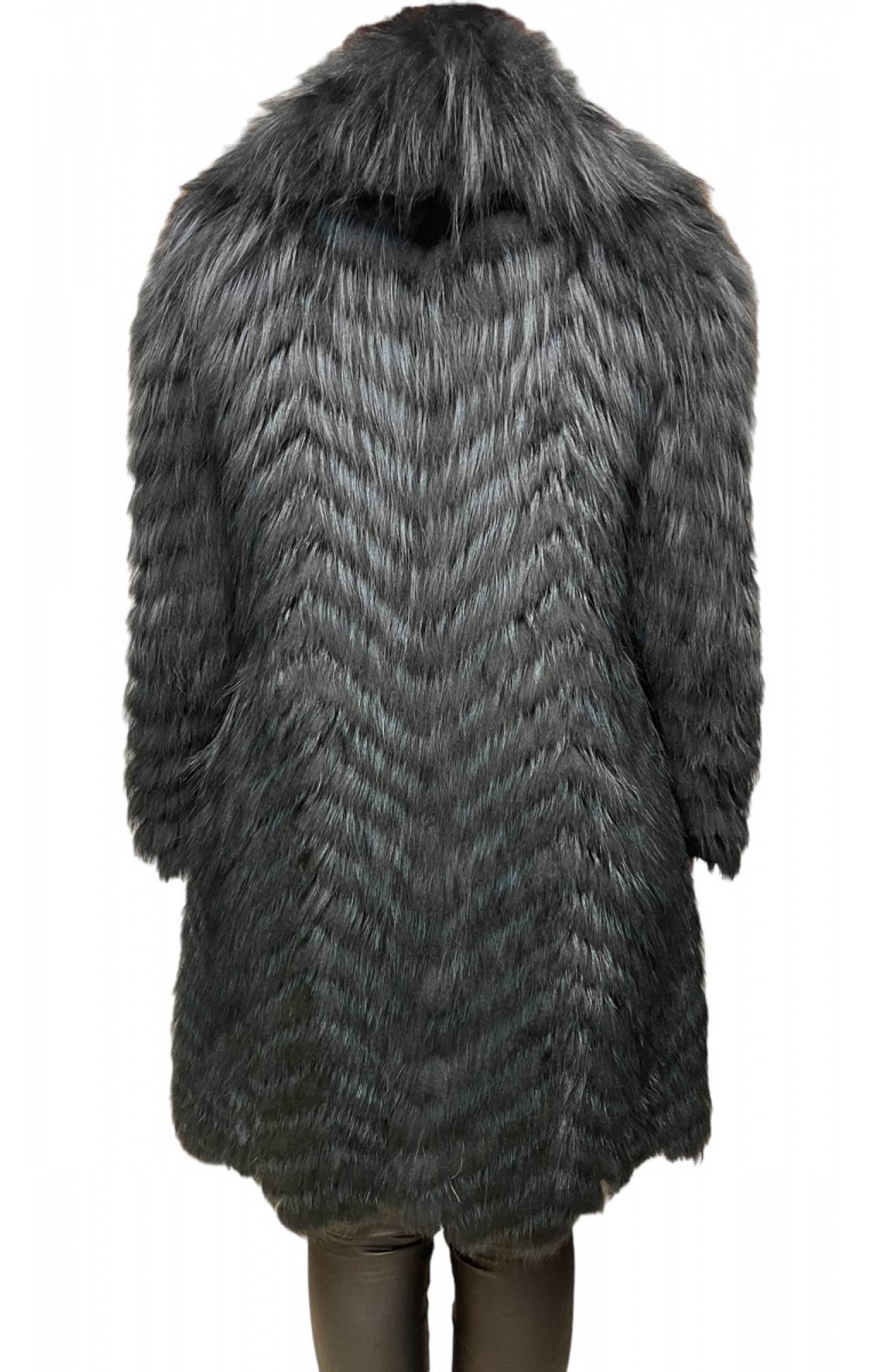 1122A WOMENS BLACK FOX FUR
