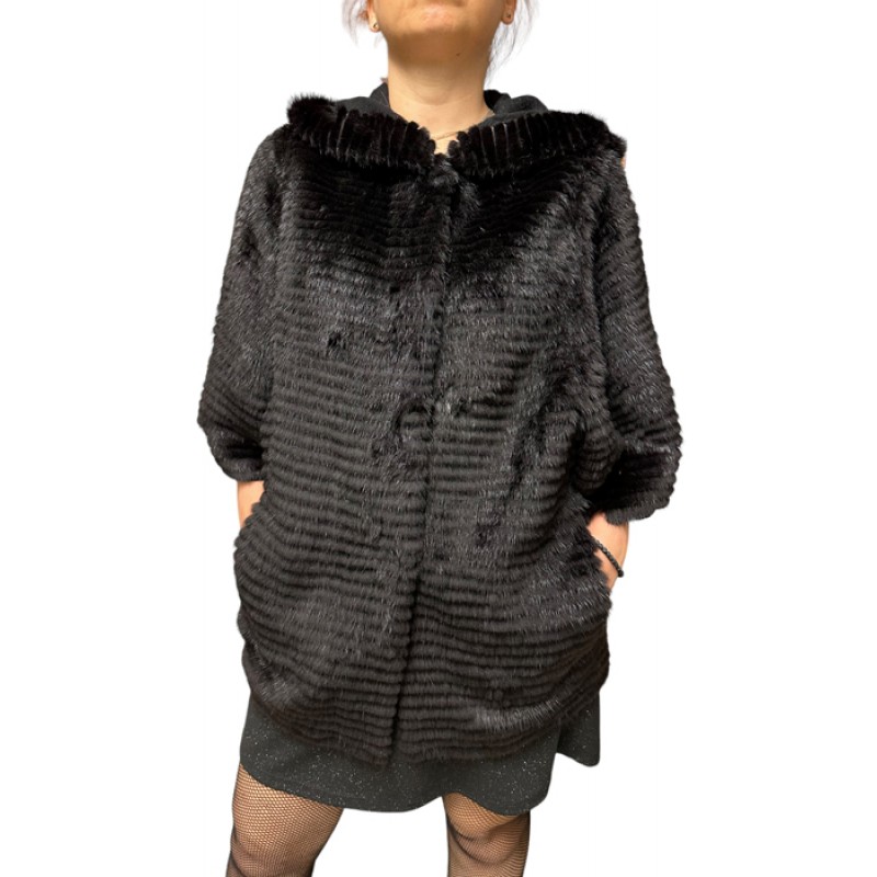 1179A WOMENS BLACK MINK FUR