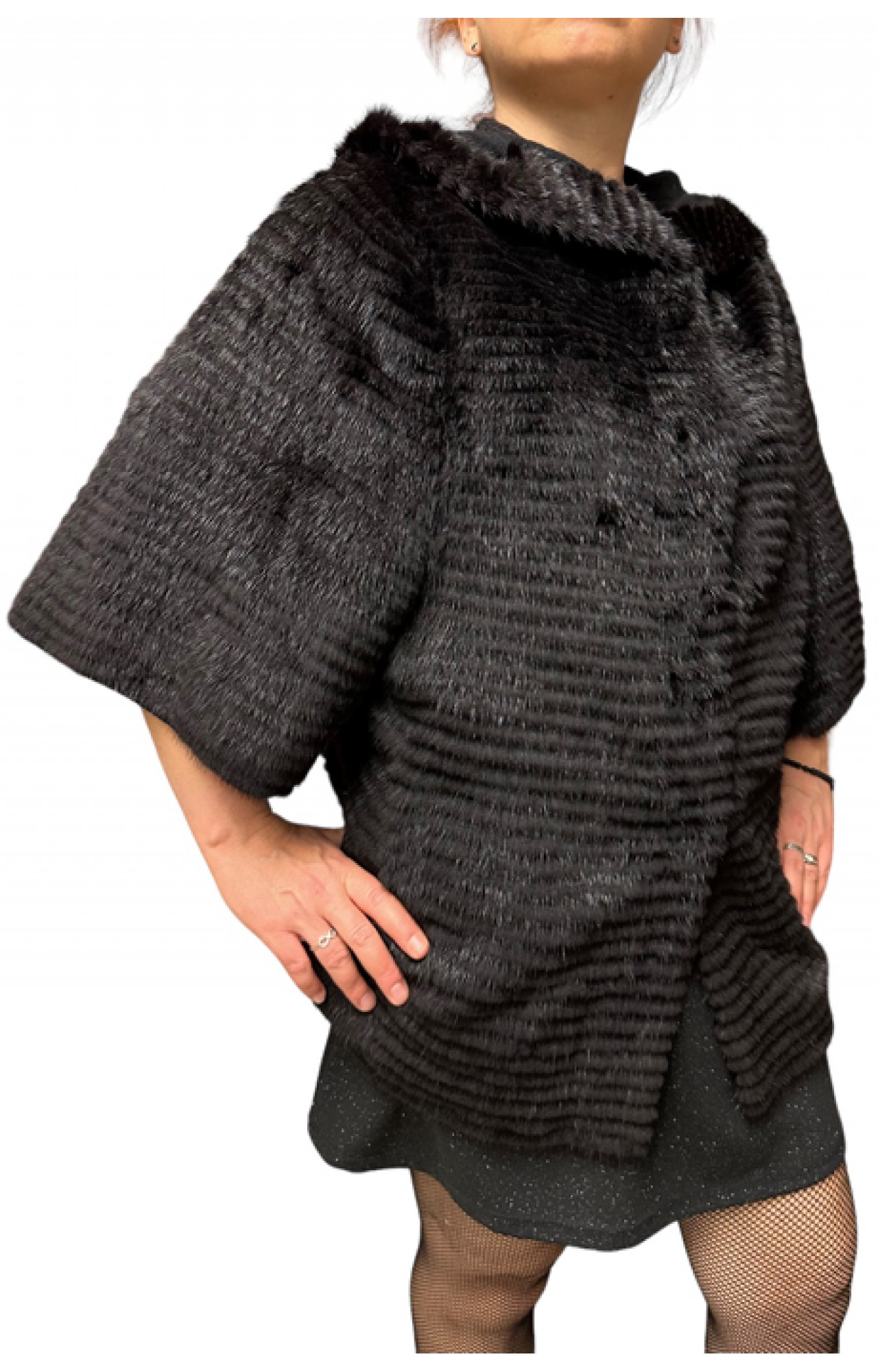 1179A WOMENS BLACK MINK FUR