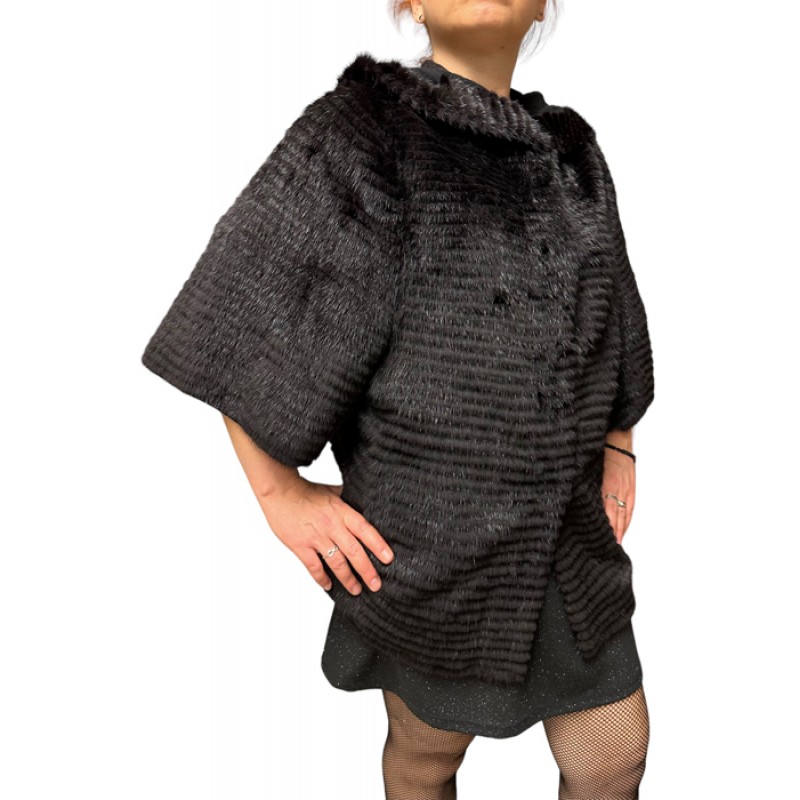 1179A WOMENS BLACK MINK FUR