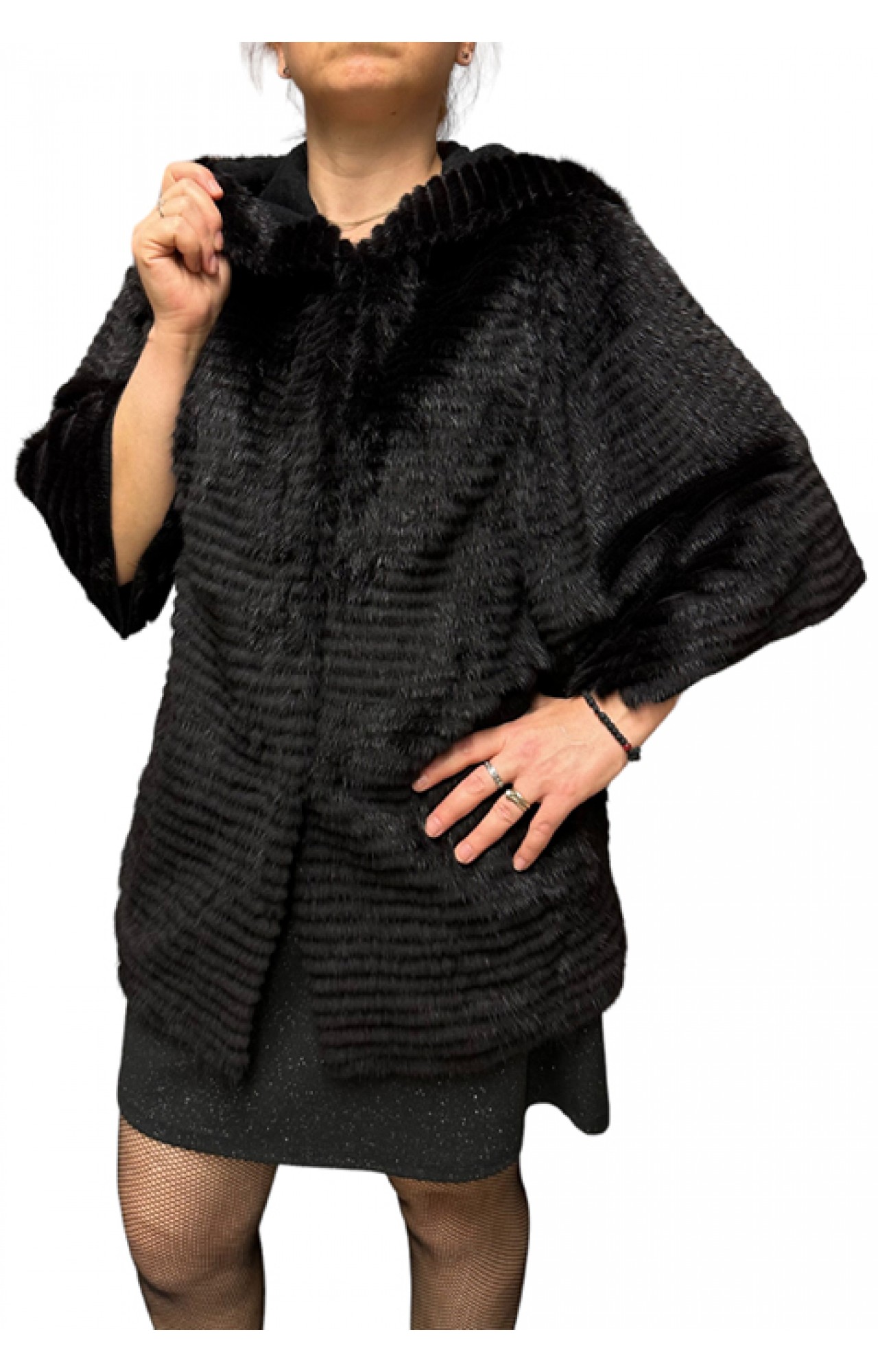 1179A WOMENS BLACK MINK FUR