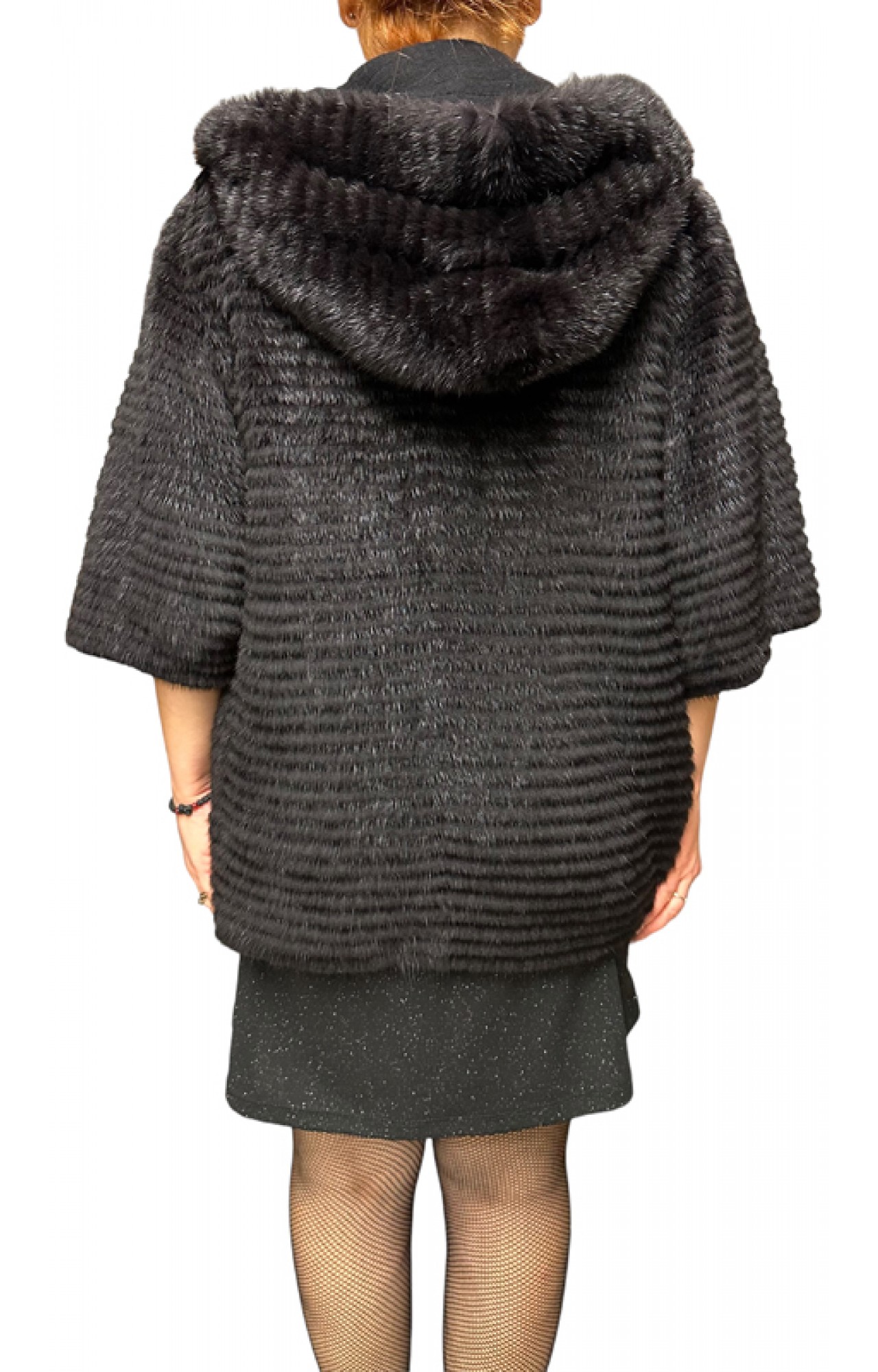 1179A WOMENS BLACK MINK FUR