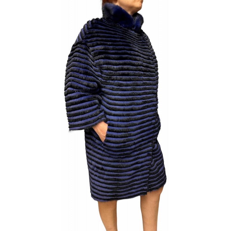 1297Q ΓΥΝΑΙΚΕΙΑ ΓΟΥΝΑ MINK-REX ΜΩΒ-ΜΑΥΡΟ