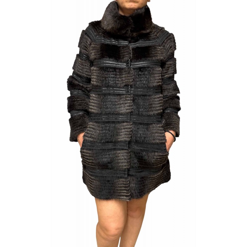 1384A ΓΥΝΑΙΚΕΙΑ ΓΟΥΝΑ MINK ΑΝΘΡΑΚΙ