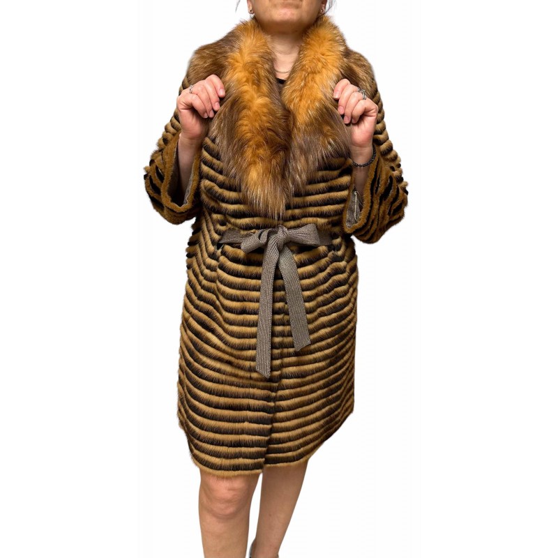 1979C WOMENS MINK-REX FUR BROWN-TAN