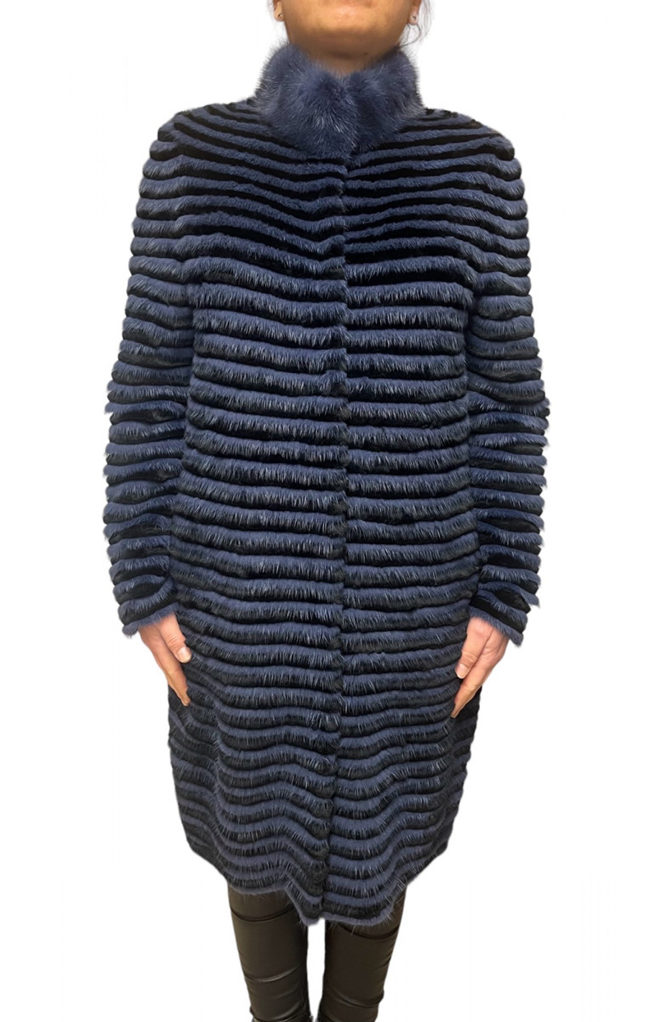 2290A WOMENS REX-MINK FUR BLUE