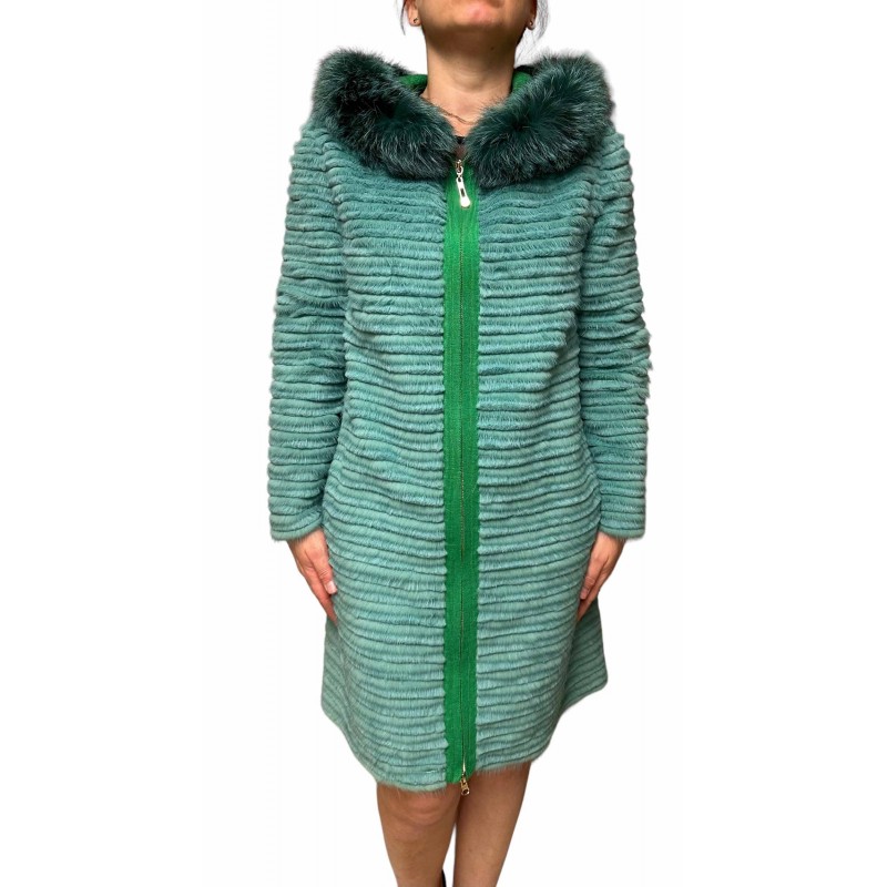 2408A WOMENS FUR MINK-REX GREEN