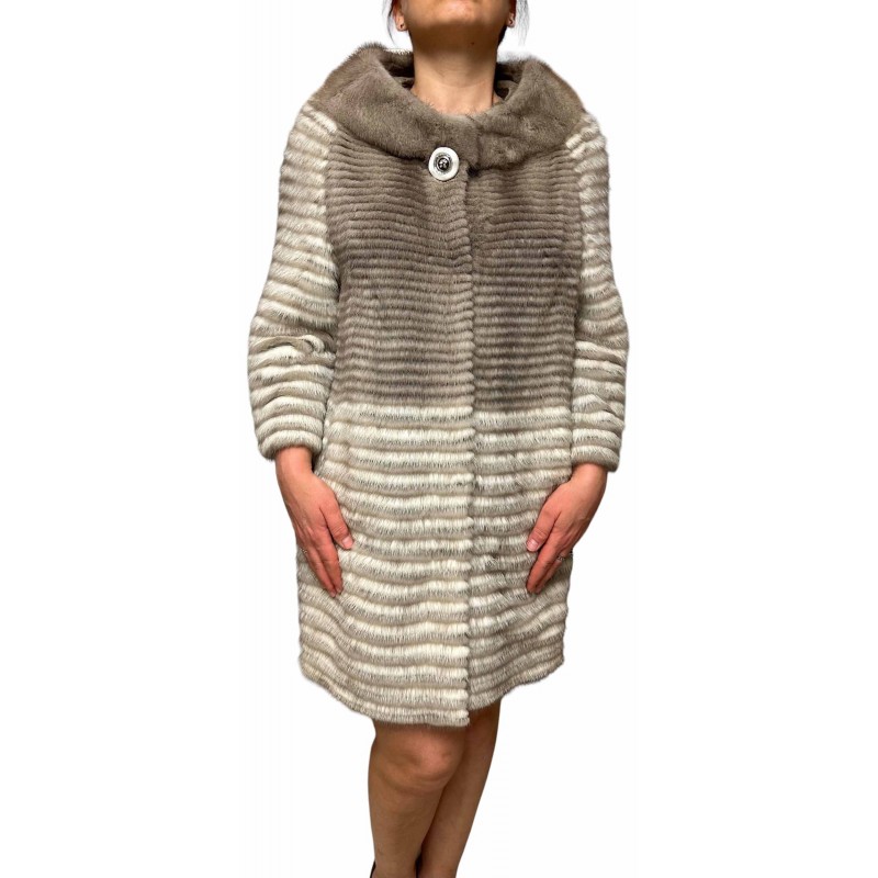 CLOUDY ΓΥΝΑΙΚΕΙΑ ΓΟΥΝΑ MINK ΜΠΕΖ-ΓΚΡΙ