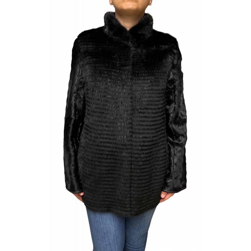 DAELYN ΓΥΝΑΙΚΕΙΑ ΓΟΥΝΑ MINK ΜΑΥΡΗ