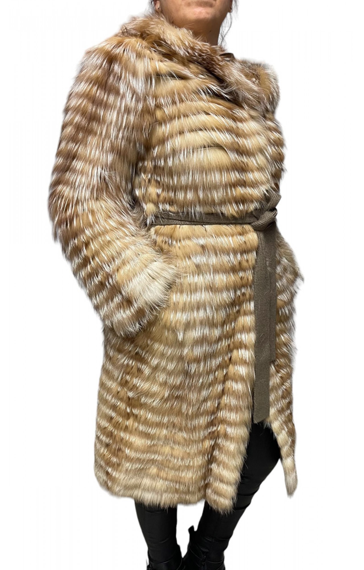 FAIKA WOMEN BEIGE FOX FUR