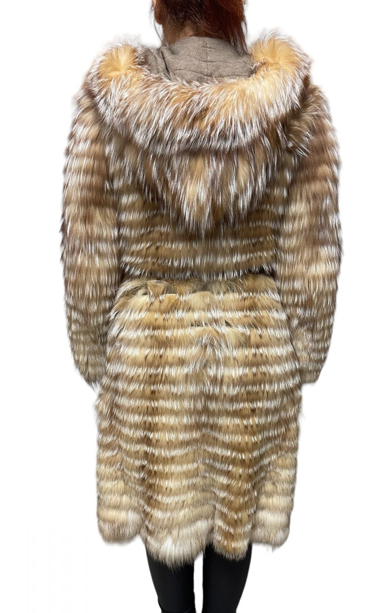 FAIKA WOMEN BEIGE FOX FUR