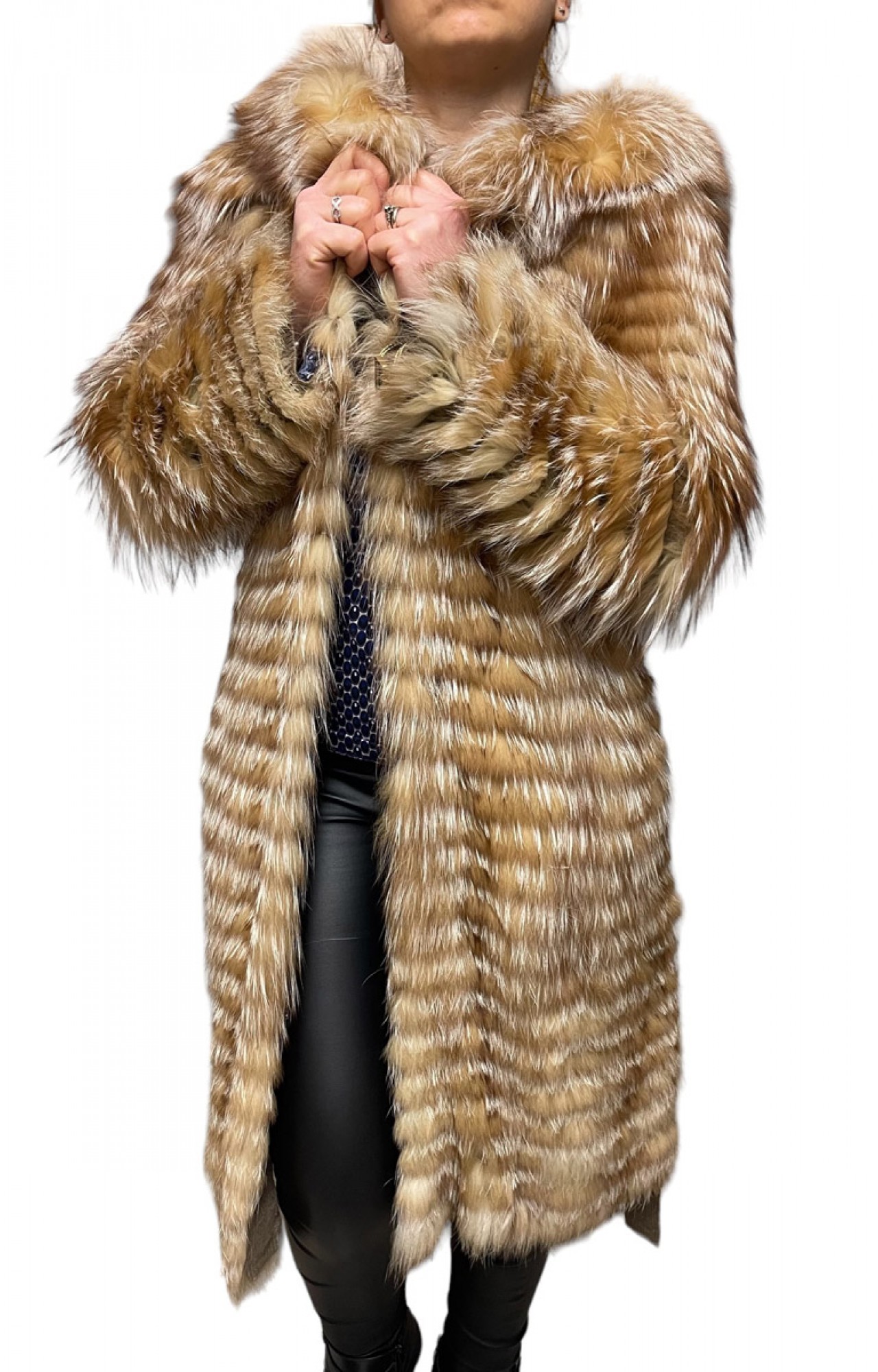 FAIKA WOMEN BEIGE FOX FUR