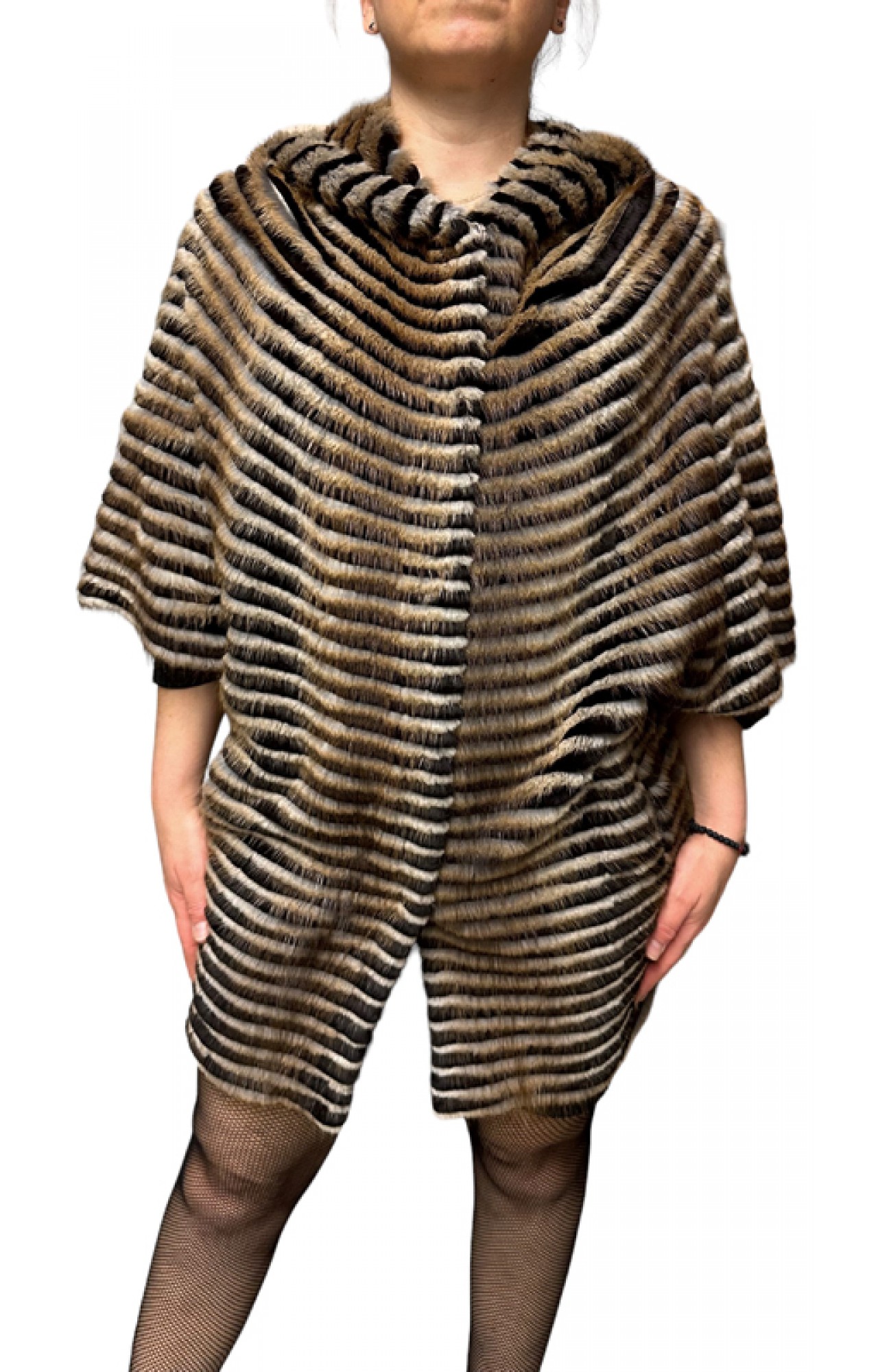 FRENCH WOMENS MINK-REX FUR BROWN