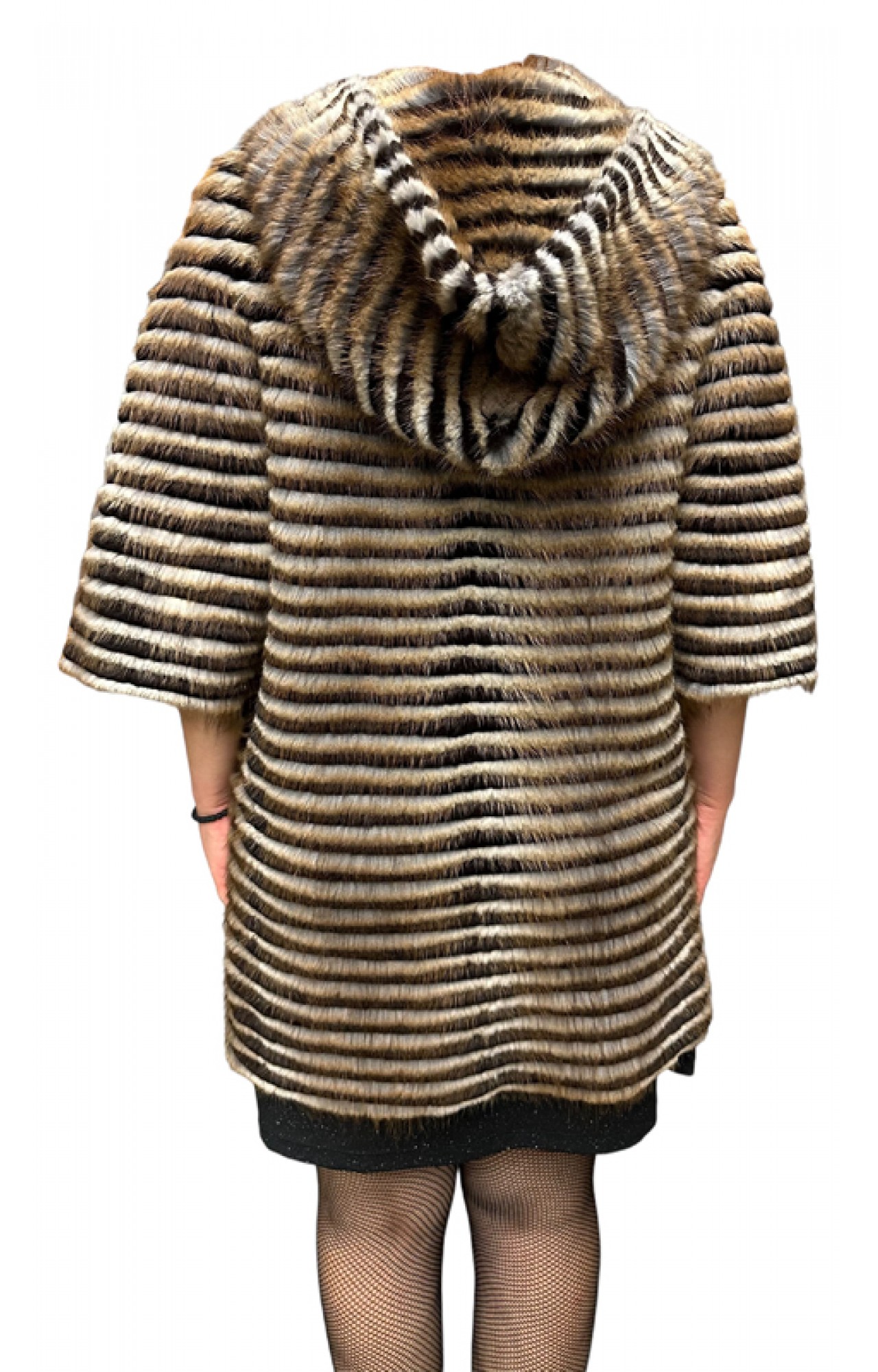 FRENCH WOMENS MINK-REX FUR BROWN
