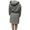 GALEA WOMENS DOUBLE-SIDED MINK-REX FUR GREY-BLACK